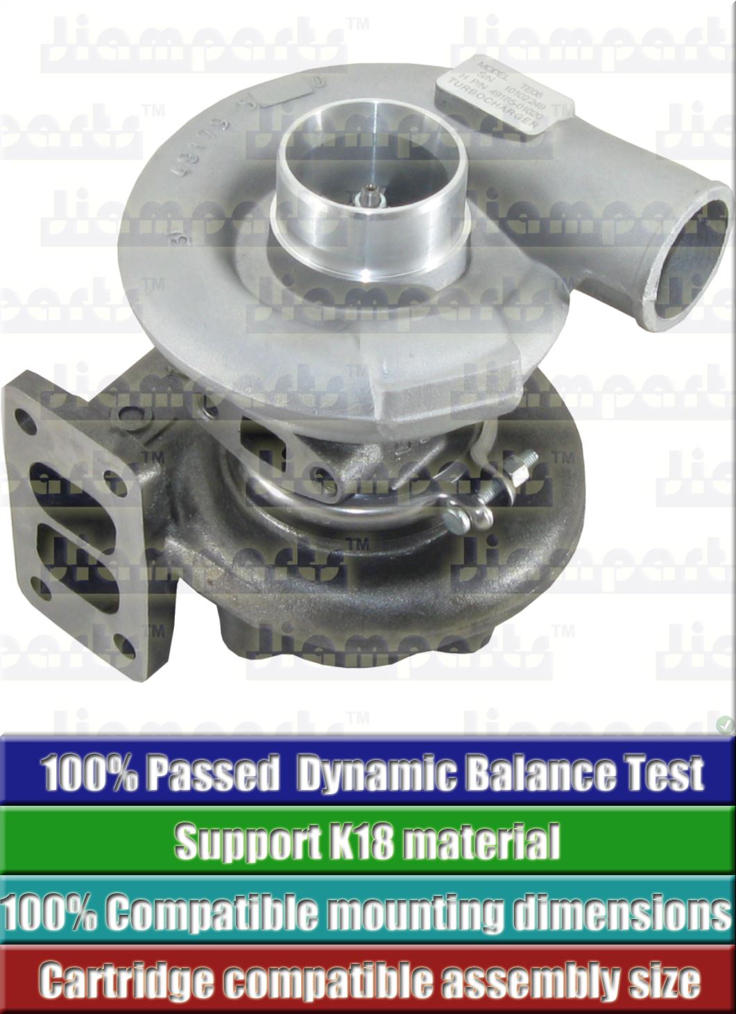 Description image:Turbocharger TE06H-16M 49185-01020