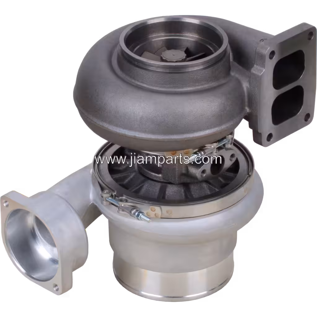 465048 0001 TV8106 TURBOCHARGER FOR CAT 353 CAT 3408T 6L Bottom View Of 45 Degrees 800X800 2