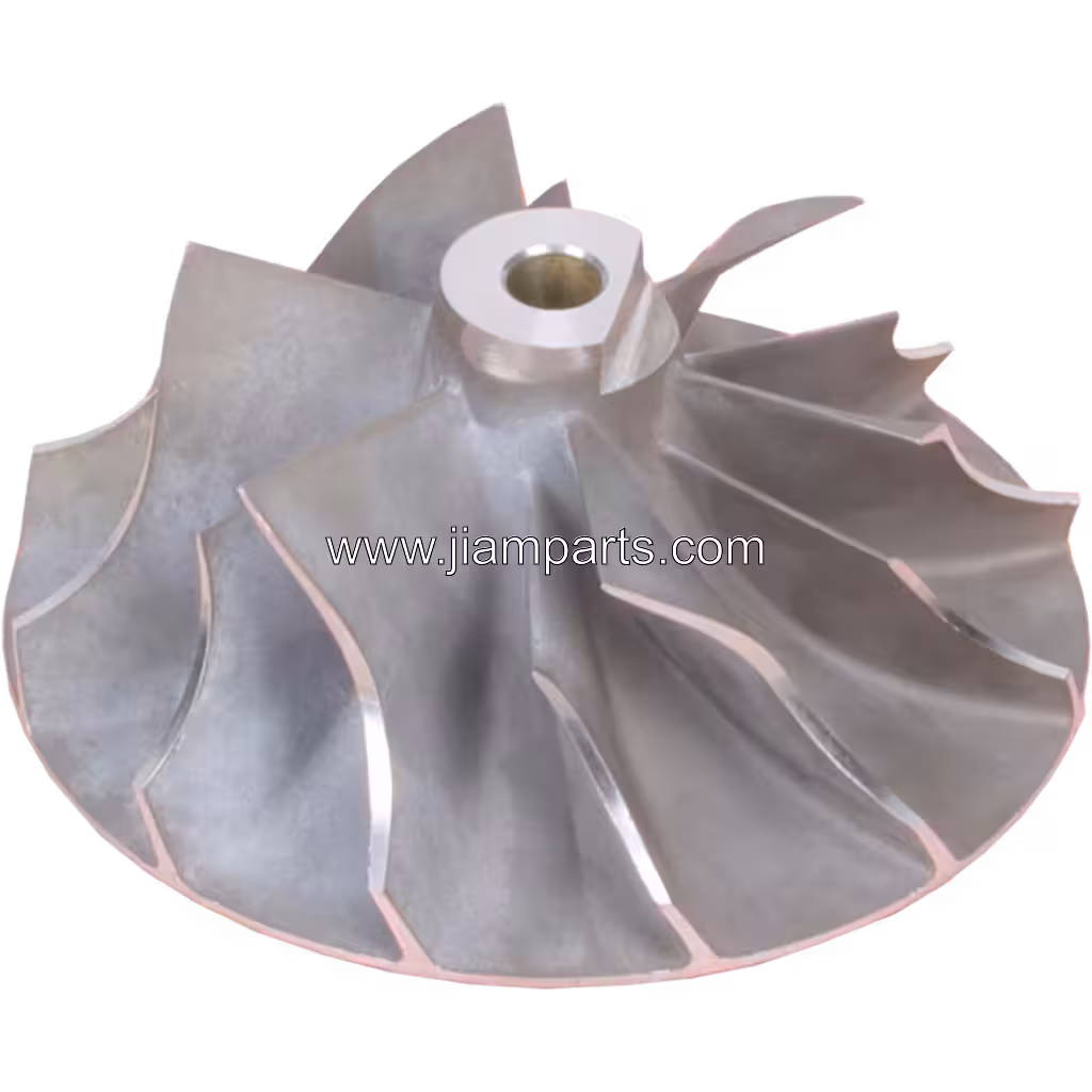 410349-0004 CW TV9101 aftermarket compressor wheel — top three-quarter view