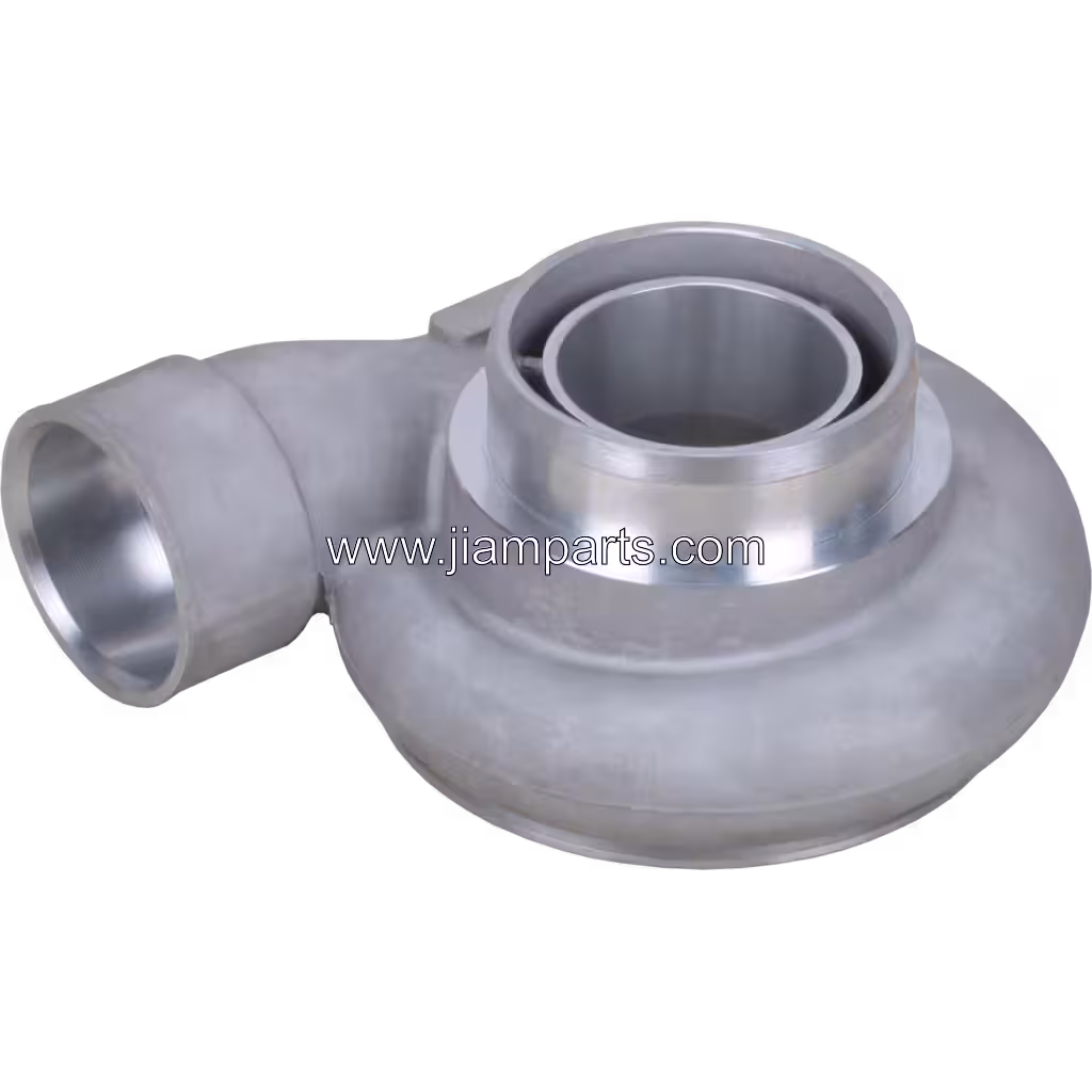6505-99-416A KTR110L-987A aftermarket compressor housing — top three-quarter view