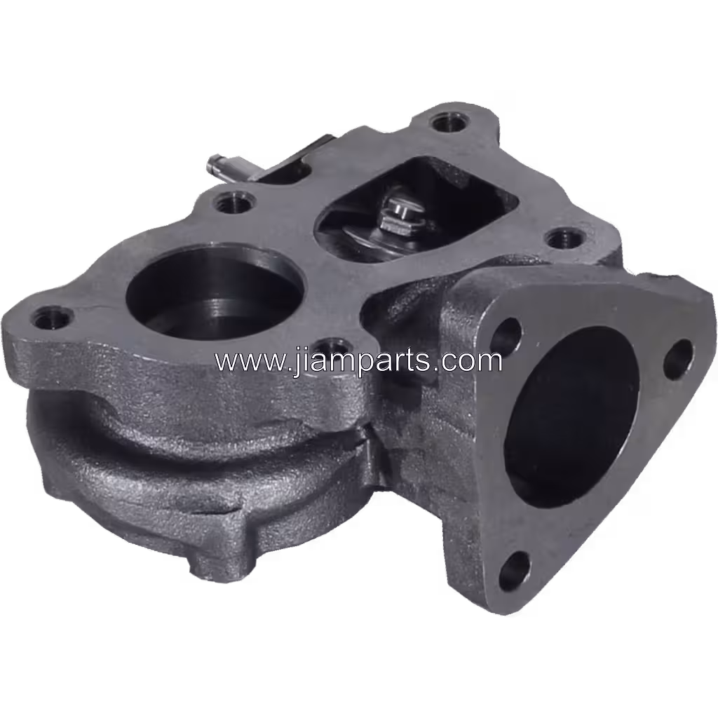 452540-0003 GT1749S aftermarket turbine housing — top three-quarter view
