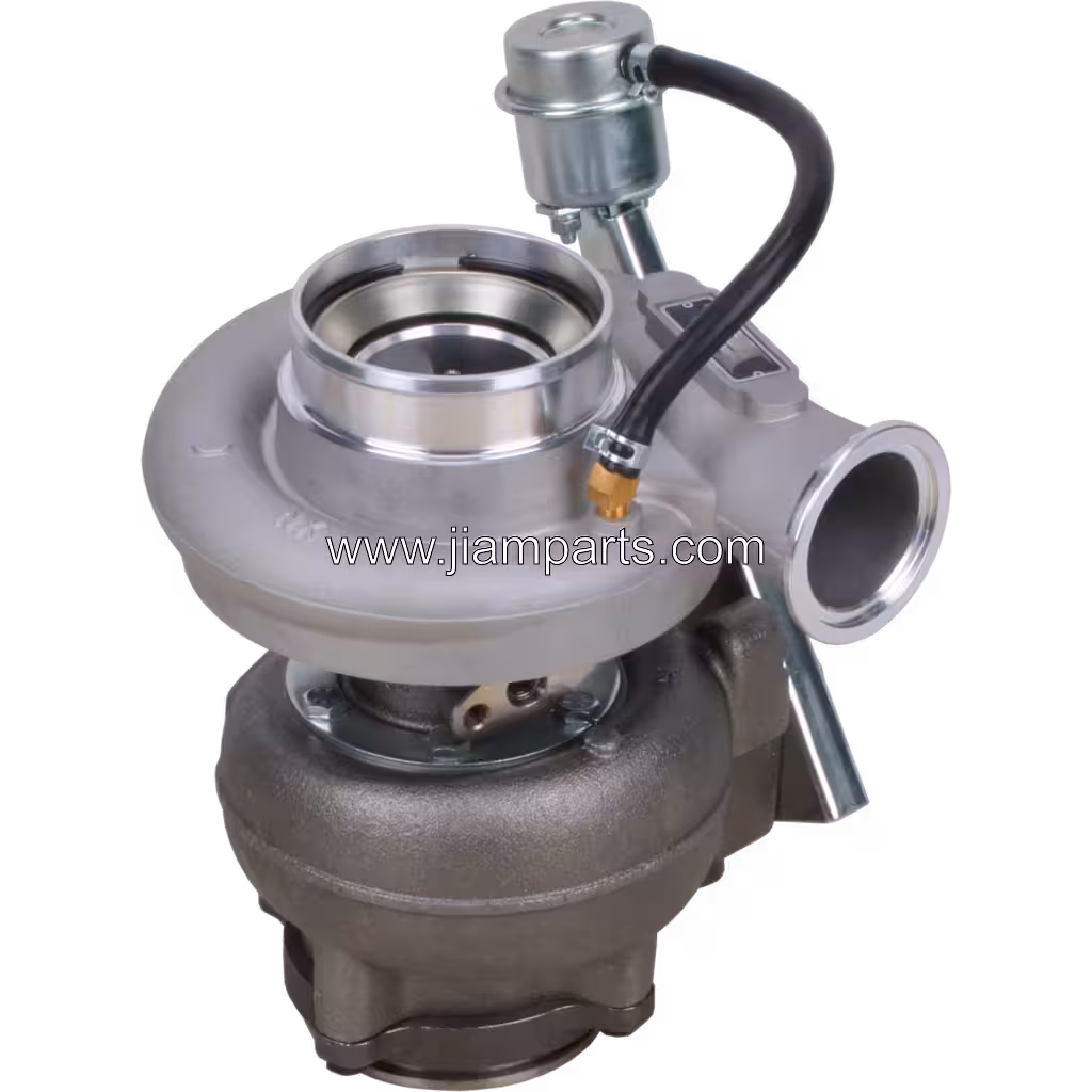 2881754 HX40W aftermarket turbocharger — top three-quarter view