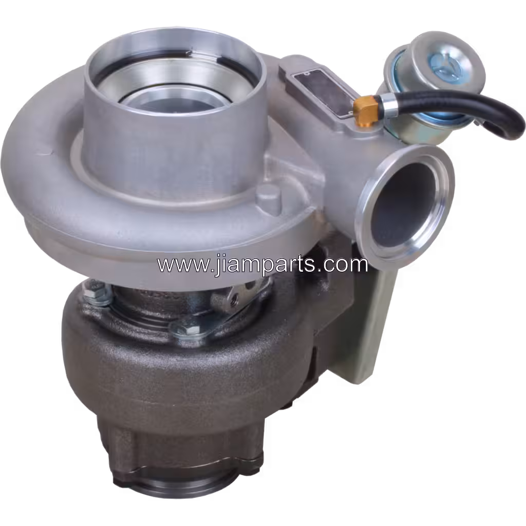 4955156 HX35W aftermarket turbocharger — top three-quarter view