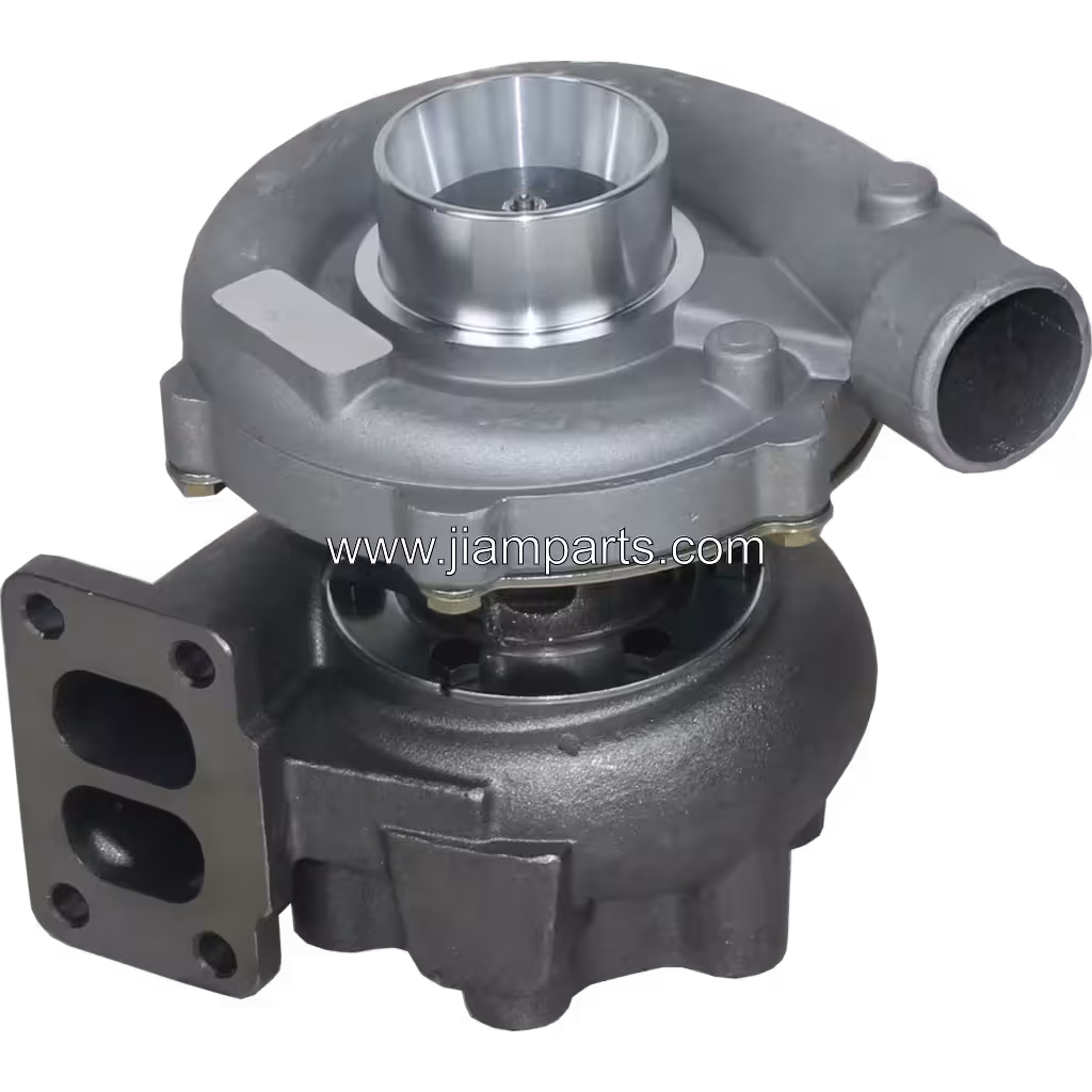 65091007082 TO4E55 aftermarket turbocharger — top three-quarter view