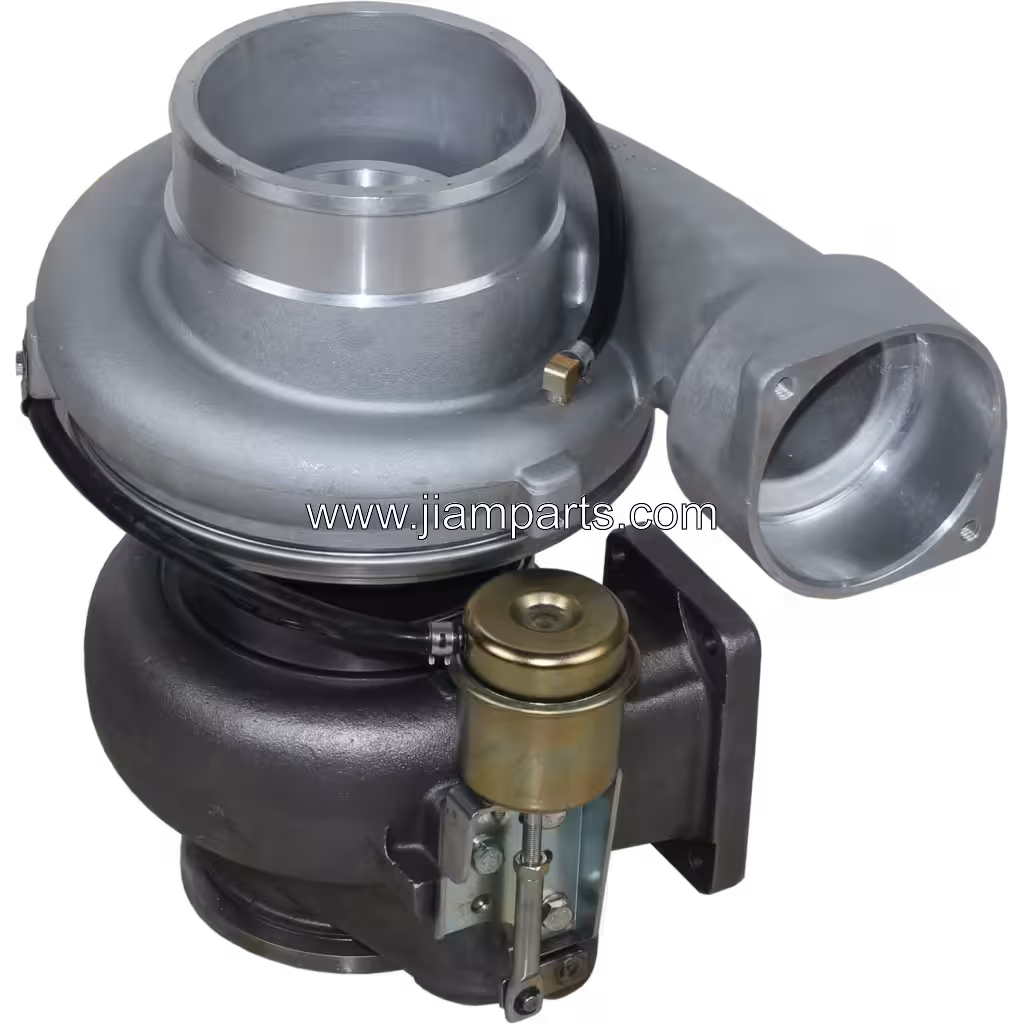 0R6986 S410G aftermarket turbocharger — top three-quarter view